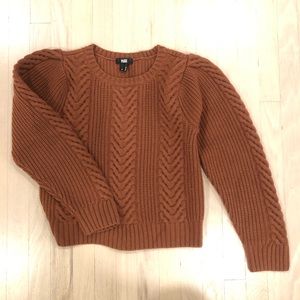 PAIGE Rust Cable Knit Sweater